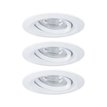 Paulmann 92971 - KOMPLEKT 3x LED/4,2W IP23 Hämardatav süvistatav valgusti vannituppa NOVA 230V