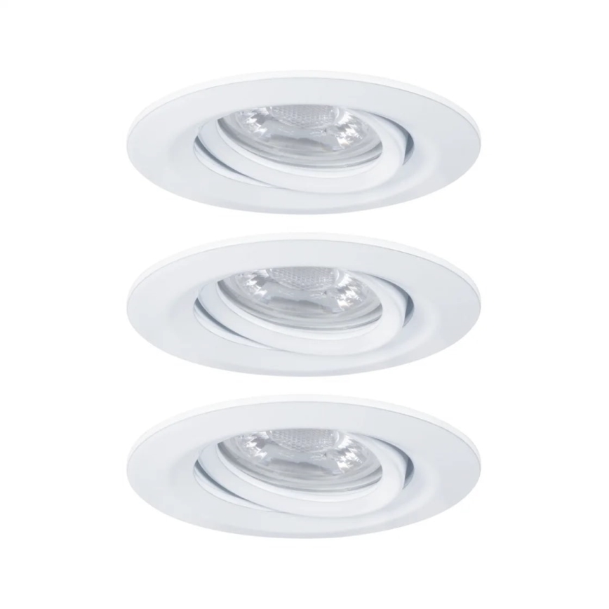 Paulmann 92971 - KOMPLEKT 3x LED/4,2W IP23 Hämardatav süvistatav valgusti vannituppa NOVA 230V