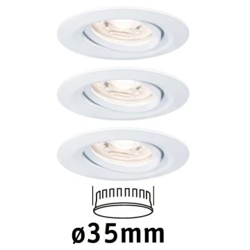 Paulmann 92971 - KOMPLEKT 3x LED/4,2W IP23 Hämardatav süvistatav valgusti vannituppa NOVA 230V