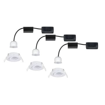 Paulmann 92971 - KOMPLEKT 3x LED/4,2W IP23 Hämardatav süvistatav valgusti vannituppa NOVA 230V