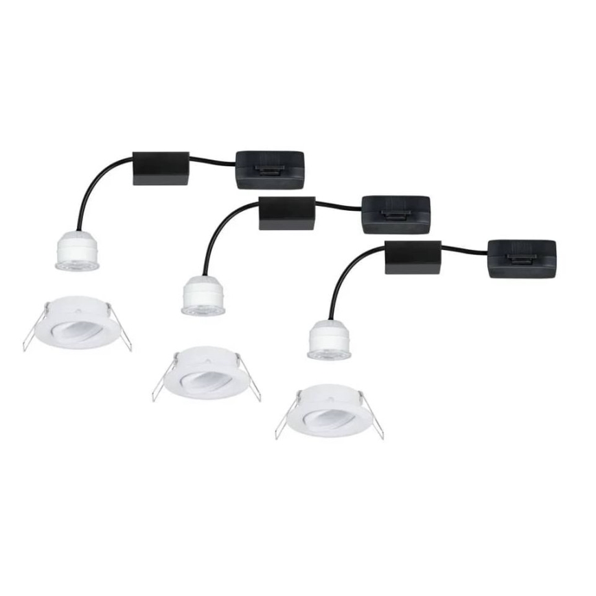 Paulmann 92971 - KOMPLEKT 3x LED/4,2W IP23 Hämardatav süvistatav valgusti vannituppa NOVA 230V