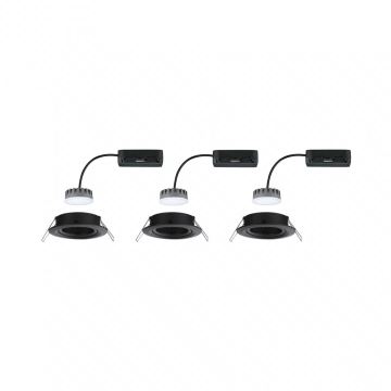 Paulmann 93080 - KOMPLEKT 3xLED/6W IP23 Hämardatav süvistatav valgusti vannituppa COIN 230V