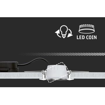 Paulmann 93080 - KOMPLEKT 3xLED/6W IP23 Hämardatav süvistatav valgusti vannituppa COIN 230V