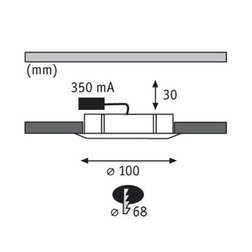 Paulmann 93543 - KOMPLEKT 3xLED/3W Süvistatav valgusti MICRO LINE 230V