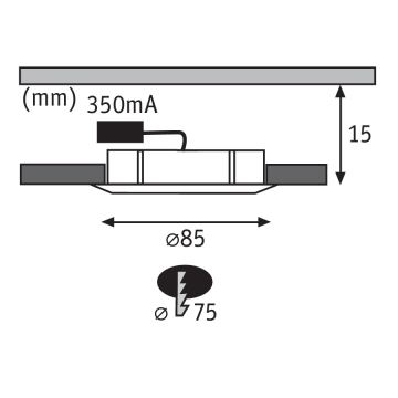 Paulmann 93570 - komplekt 3x LED/5,3W hämardatav süvistatav valgusti MICRO LINE 230V