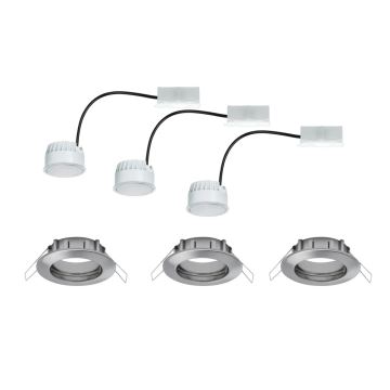 Paulmann 93976 - KOMPLEKT 3xLED/6,8W IP44 Süvistatav valgusti vannituppa COIN 230V