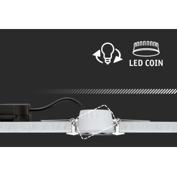 Paulmann 93976 - KOMPLEKT 3xLED/6,8W IP44 Süvistatav valgusti vannituppa COIN 230V