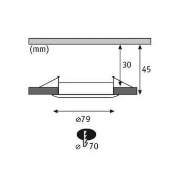 Paulmann 93976 - KOMPLEKT 3xLED/6,8W IP44 Süvistatav valgusti vannituppa COIN 230V