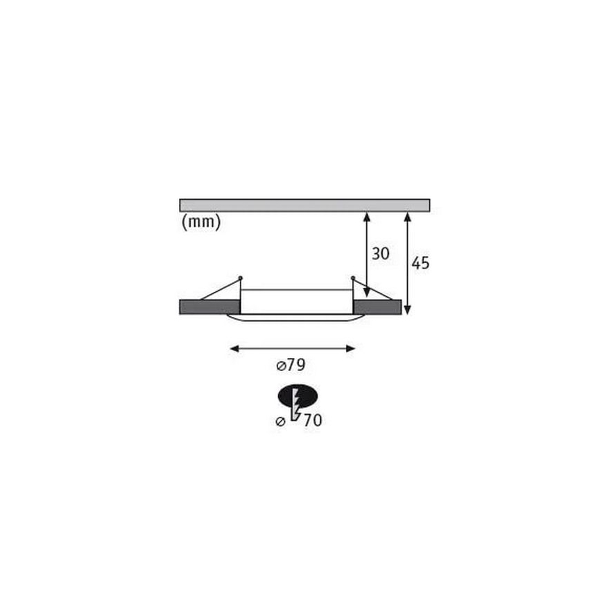 Paulmann 93976 - KOMPLEKT 3xLED/6,8W IP44 Süvistatav valgusti vannituppa COIN 230V