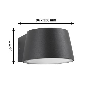 Paulmann 94713 - LED/6W IP44 Väli seinavalgusti CAPERA 230V