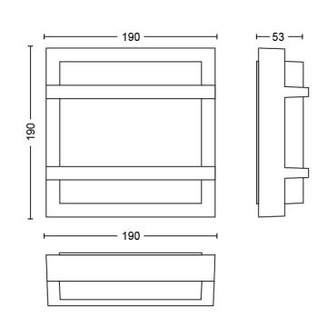 Philips - LED Väli seinavalgusti LED/12W IP44