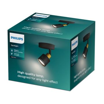 Philips - Kohtvalgusti NIALL 1xGU10/5W/230V must/messing