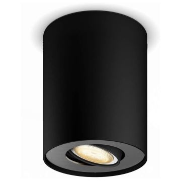 Philips - LED Hämardatav kohtvalgusti Hue PILLAR 1xGU10/4,2W/230V 2200-6500K + kaugjuhtimispult must