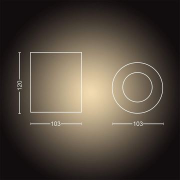 Philips - LED Hämardatav kohtvalgusti Hue PILLAR 1xGU10/4,2W/230V 2200-6500K + kaugjuhtimispult must