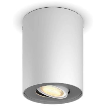 Philips - LED Hämardatav kohtvalgusti Hue PILLAR 1xGU10/4,2W/230V 2200-6500K + kaugjuhtimispult valge