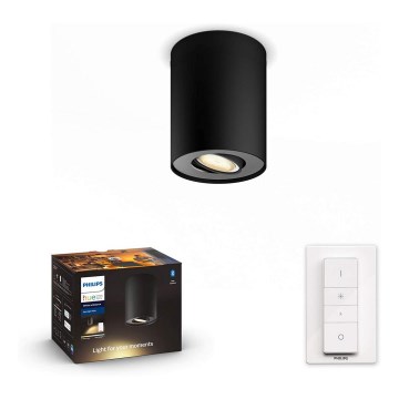 Philips - LED Hämardatav kohtvalgusti Hue PILLAR 1xGU10/5W/230V + kaugjuhtimispult