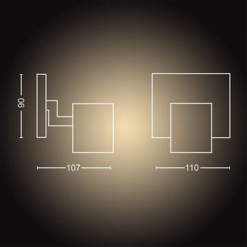 Philips - LED Hämardatav kohtvalgusti Hue RUNNER 1xGU10/4,2W/230V 2200-6500K + kaugjuhtimispult must