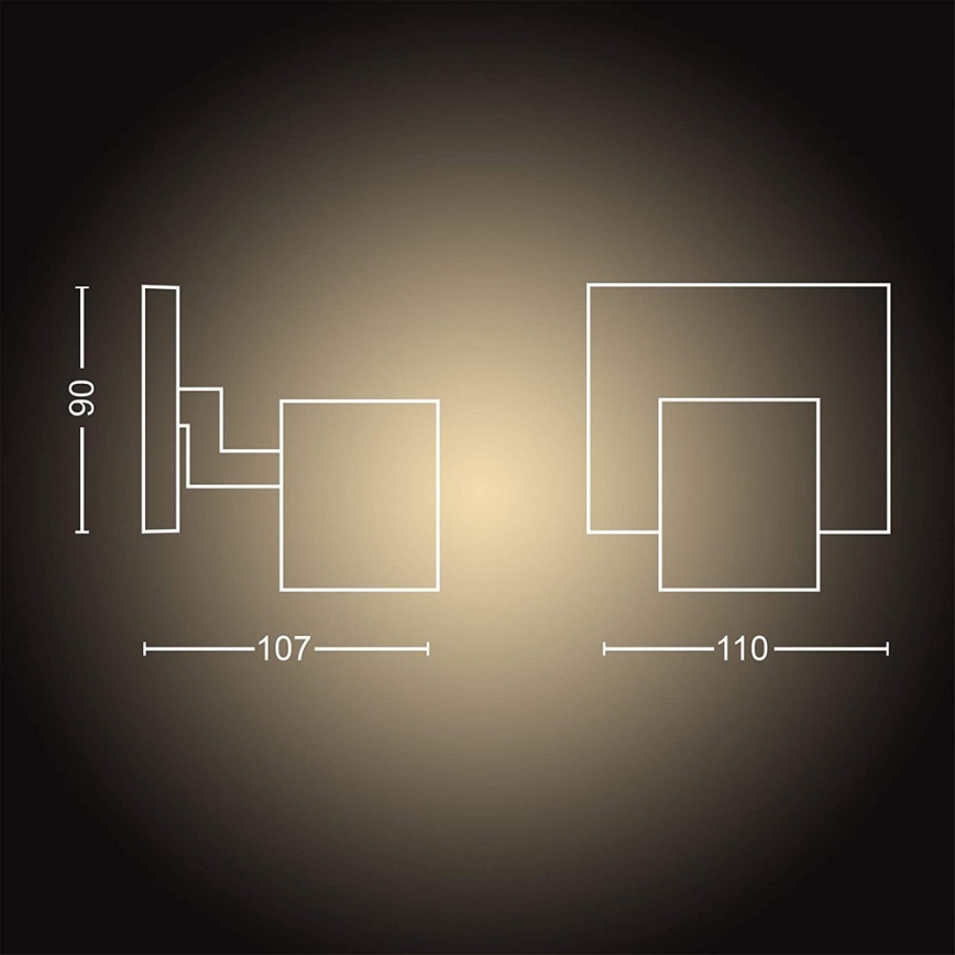 Philips - LED Hämardatav kohtvalgusti Hue RUNNER 1xGU10/4,2W/230V 2200-6500K + kaugjuhtimispult must