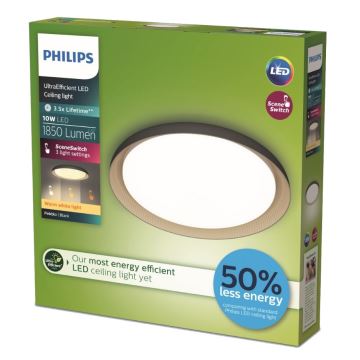 Philips - LED Hämardatav laevalgusti PEBBLO SCENE SWITCH LED/10W/230V 2700K must