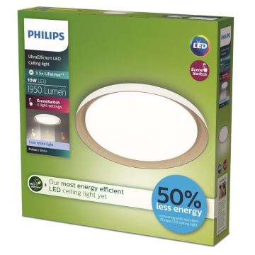 Philips - LED Hämardatav laevalgusti PEBBLO SCENE SWITCH LED/10W/230V 4000K valge