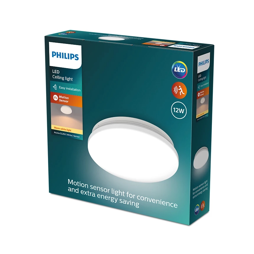 Philips - LED Laevalgusti koos anduriga ACUNA LED/12W/230V 2700K