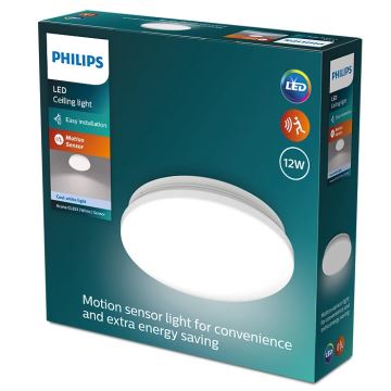 Philips - LED Laevalgusti koos anduriga ACUNA LED/12W/230V 4000K