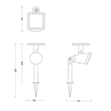 Philips - LED Päikesepaneeliga kohtvalgusti JIVIX LED/1,4W/3,7V IP44