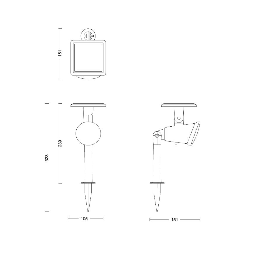 Philips - LED Päikesepaneeliga kohtvalgusti JIVIX LED/1,4W/3,7V IP44