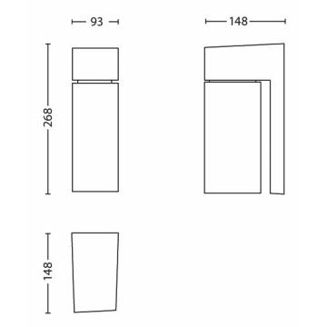 Philips - Väli seinavalgusti BORDER 1xE27/23W/230V IP44 hall