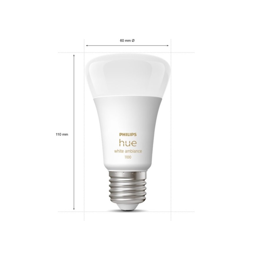 Põhikomplekt Philips Hue White Ambiance 3xE27/8W 2200-6500K + seade ühendamiseks ja kaugjuhtimispult