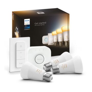 Põhikomplekt Philips Hue White Ambiance 3xE27/8W 2200-6500K + seade ühendamiseks ja kaugjuhtimispult