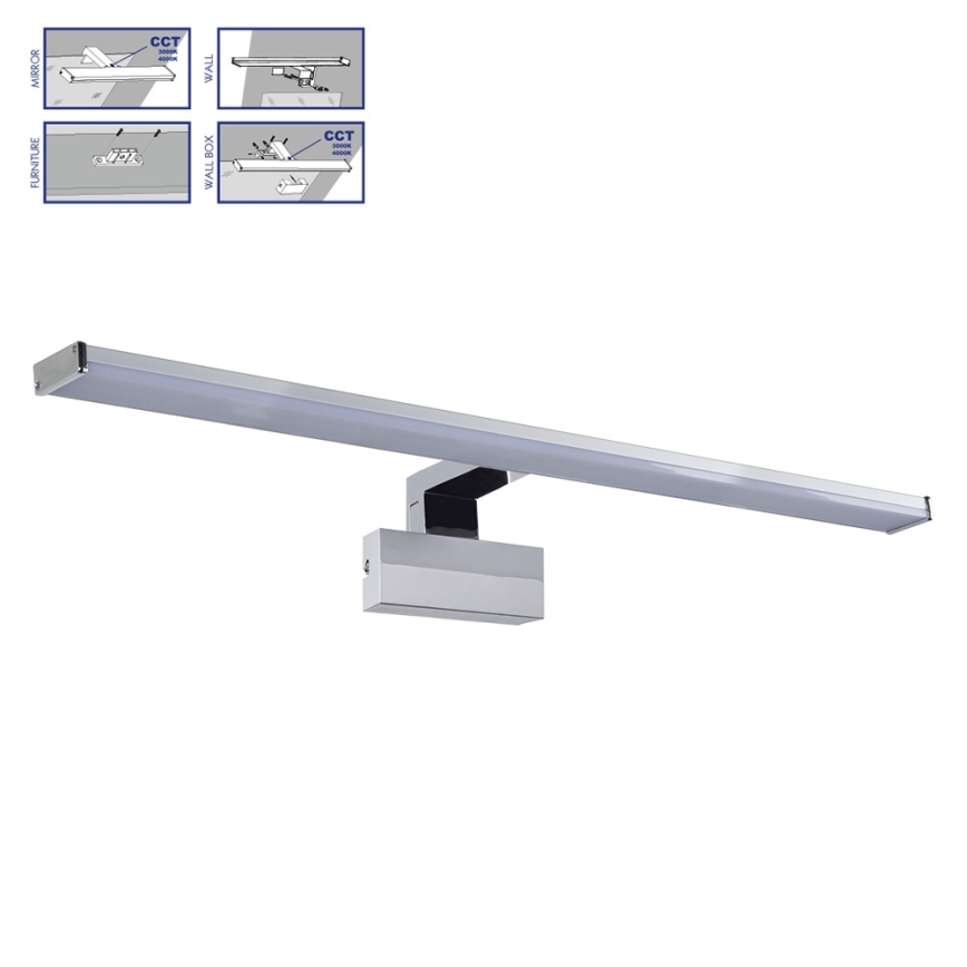 Prezent 70228 - LED Peeglivalgustus vannituppa TREMOLO PLUS LED/12W/230V IP44 3000/4000K 78 cm