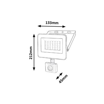 Rabalux - LED Prožektor anduriga LED/30W/230V 4000K IP44 must