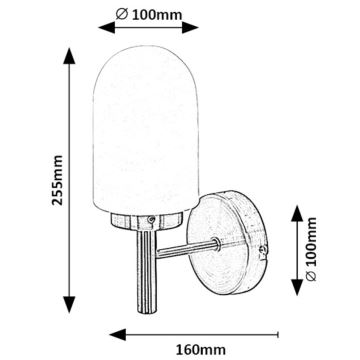 Rabalux - Seinavalgusti vannituppa 1xE14/10W/230V IP44 pronks