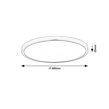 Rabalux - LED Laevalgusti LED/24W/230V 4000K d. 30 cm must