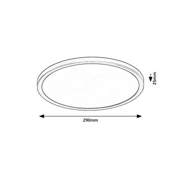 Rabalux - LED Laevalgusti LED/24W/230V 3000/4000/6000K d. 29 cm must