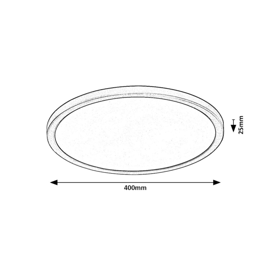 Rabalux - LED Laevalgusti LED/36W/230V 3000/4000/6000K d. 40 cm must