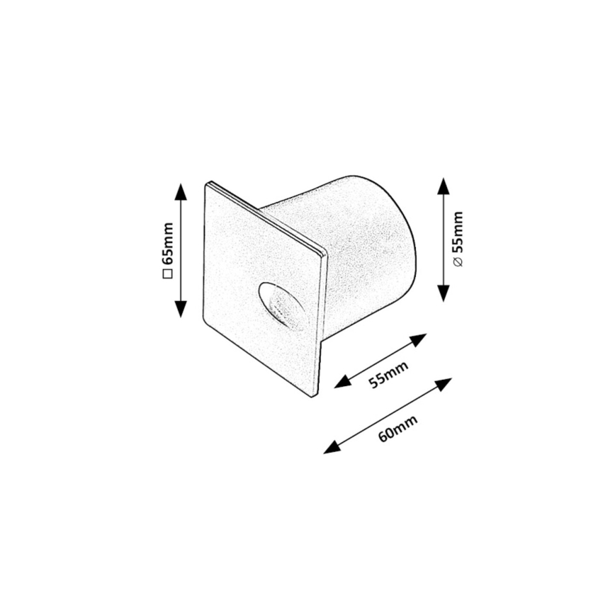 Rabalux - LED Väli trepivalgustus LED/3W/230V IP54 3000K must