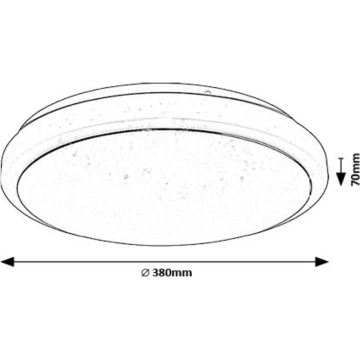 Rabalux - LED Laevalgusti LED/24W/230V 3000K d. 38 cm