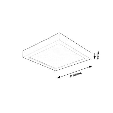 Rabalux - LED Laevalgusti LED/24W/230V 4000K 22x22 cm valge