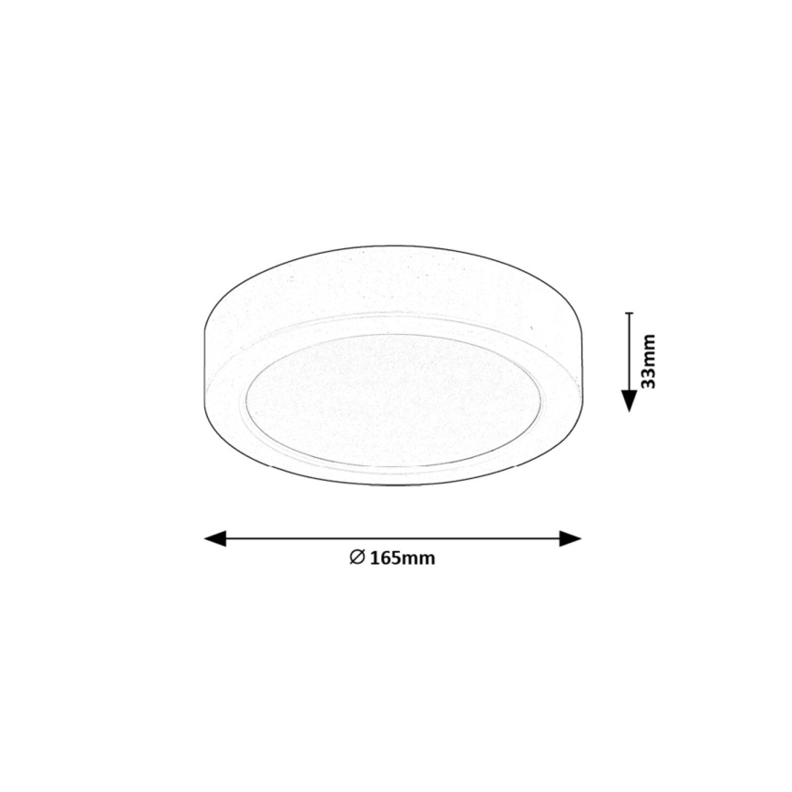 Rabalux - LED Laevalgusti LED/15W/230V 4000K d. 16 cm must