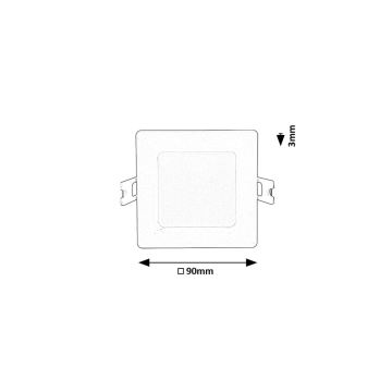 Rabalux - LED Süvistatav valgusti LED/3W/230V 9x9 cm valge