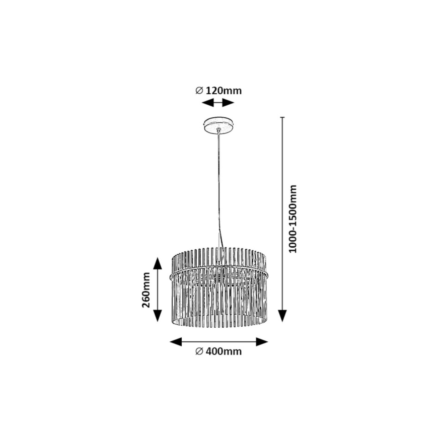 Rabalux - Lühter 1xE27/40W/230V