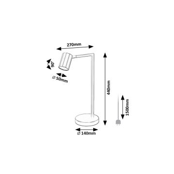 Rabalux - Laualamp 1xGU10/5W/230V must