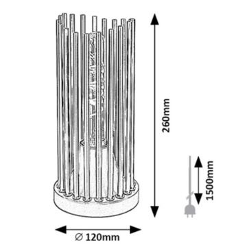 Rabalux - Laualamp 1xE27/40W/230V