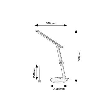 Rabalux - LED Hämardatav puutetundlik laualamp koos ekraan LED/9W/230V 3000/4000/6500K