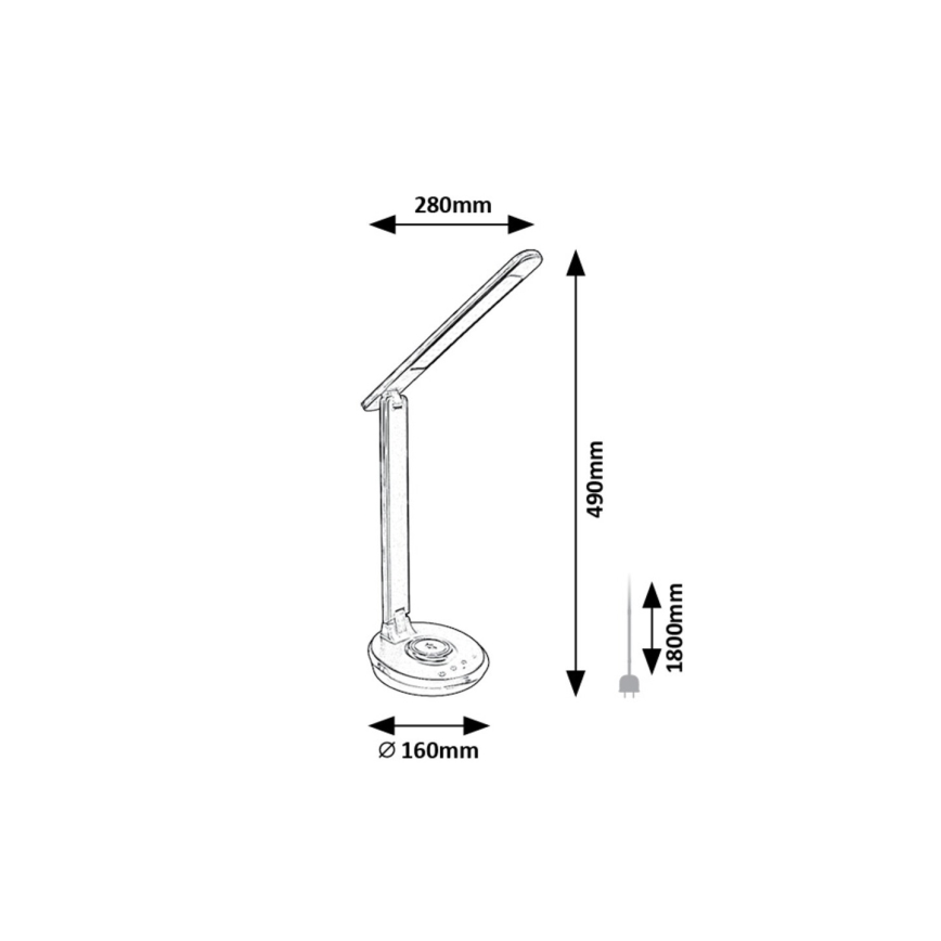 Rabalux - LED RGB Hämardatav puutetundlik laualamp LED/6W/230V 3000/4000/5000K must