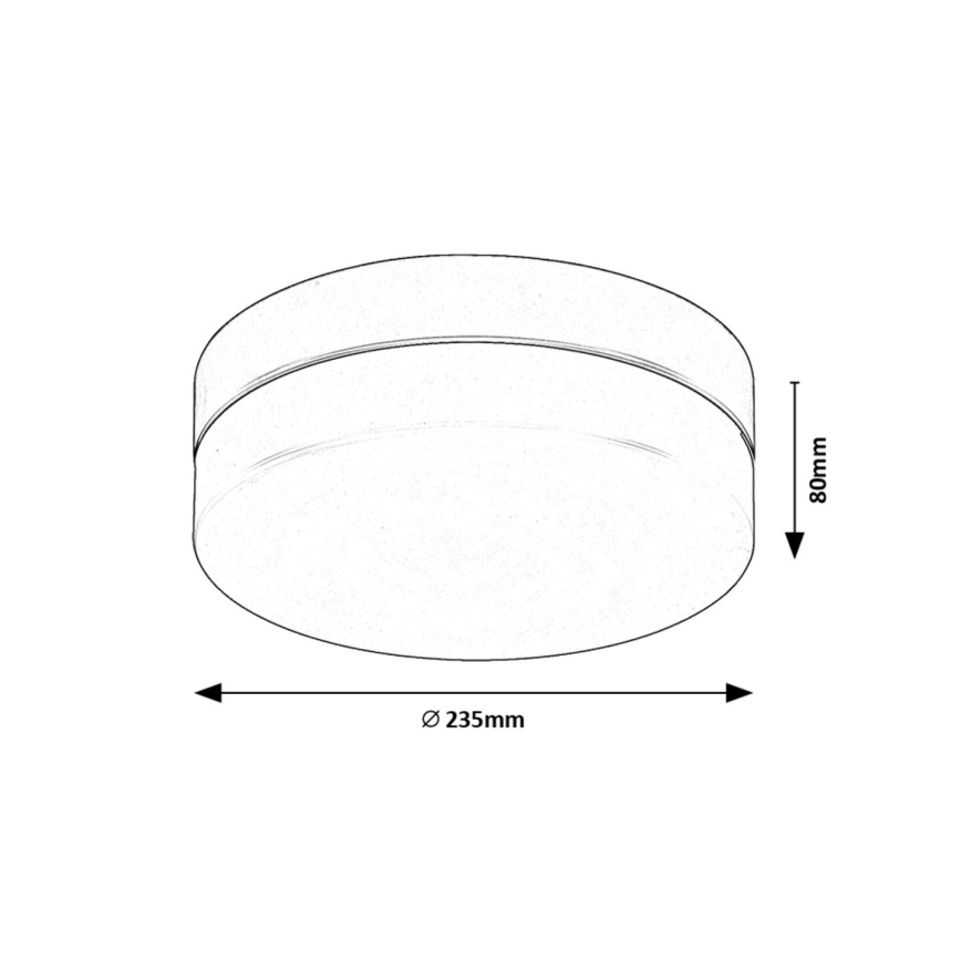 Rabalux - LED Laevalgusti vannituppa LED/15W/230V IP44 4000K d. 23 cm must