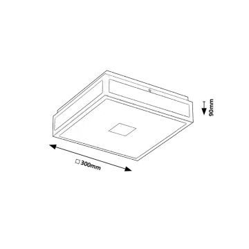 Rabalux - LED Laevalgusti vannituppa LED/18W/230V IP44 30x30 cm valge