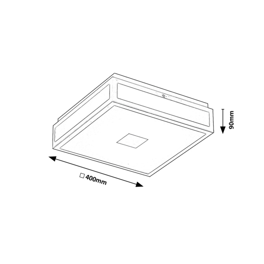 Rabalux - LED Laevalgusti vannituppa LED/24W/230V IP44 4000K 40x40 cm must